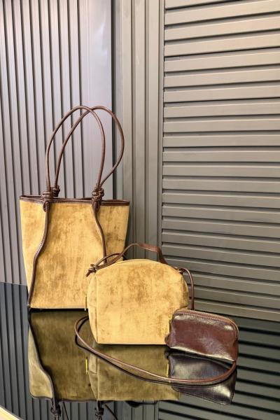 Levidor Üçlü Nubuk Çanta