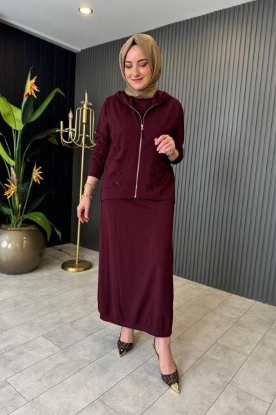 Luna 3lü Etekli Bambu Takım