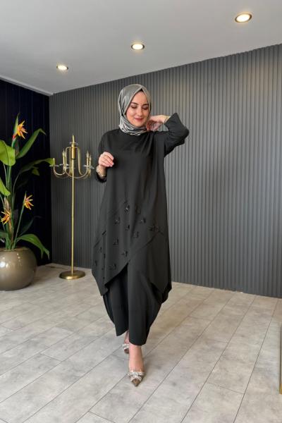 Luna Ön Anvelop Detaylı Pantolon Takım