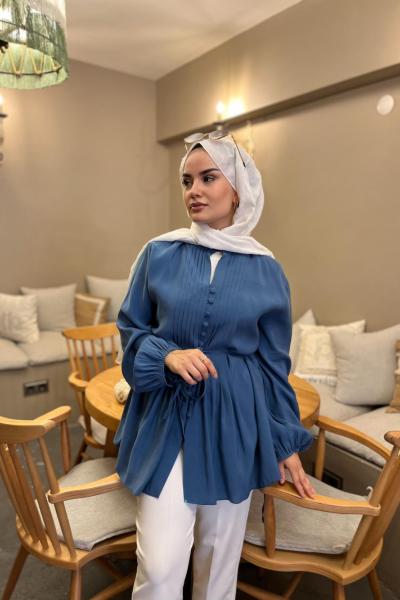 Nervür Detaylı Gömlek