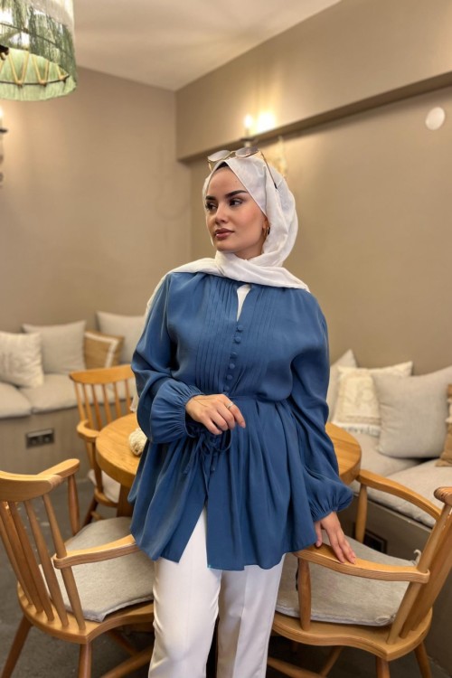 Nervür Detaylı Gömlek