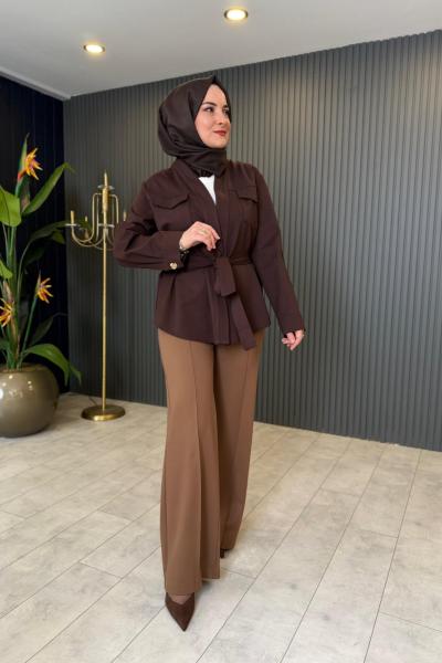 Nervürlü Kemersiz Çelik Pnatolon