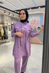 Olivia Pantolonlu Takım Mor
