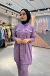 Olivia Pantolonlu Takım Mor