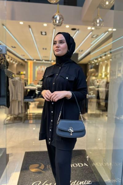 Olivia Pantolonlu Takım Siyah