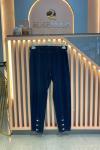 Ön Düğmeli Denim Pantolon Lacivert