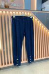 Ön Düğmeli Denim Pantolon Lacivert