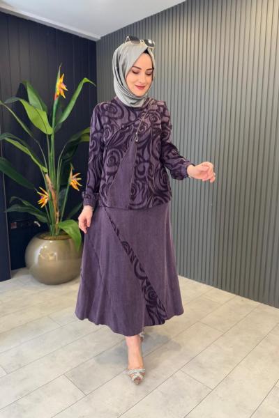 Önü Fermuar Detaylı Qupra Takım