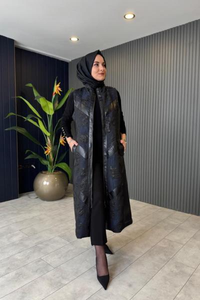 Orhan Jakar Detaylı Deri yelek