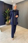 Orhan Kot Detaylı Takım Lacivert