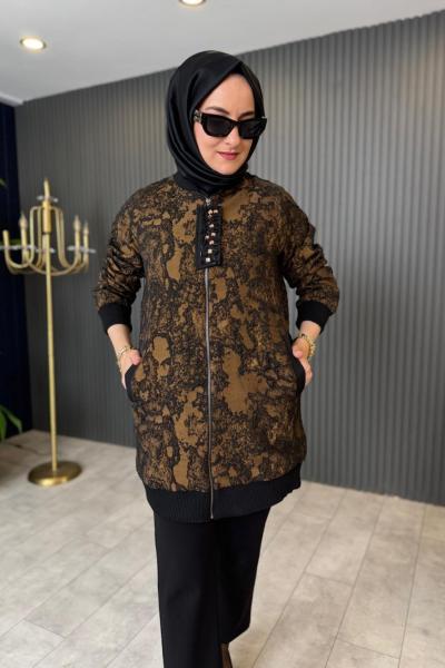 Orhan Taş Detaylı Jakar Ceket