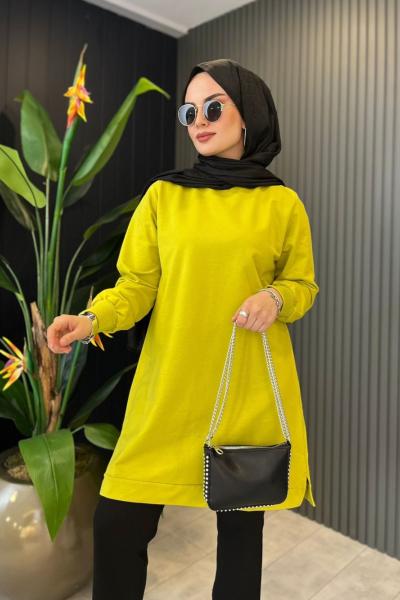 Oysho Kısa Sweat Yağ Yeşili