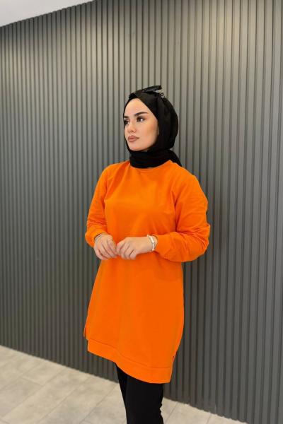 Oysho Kısa Sweat Turuncu