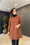 Oysho Kısa Sweat Kahverengi