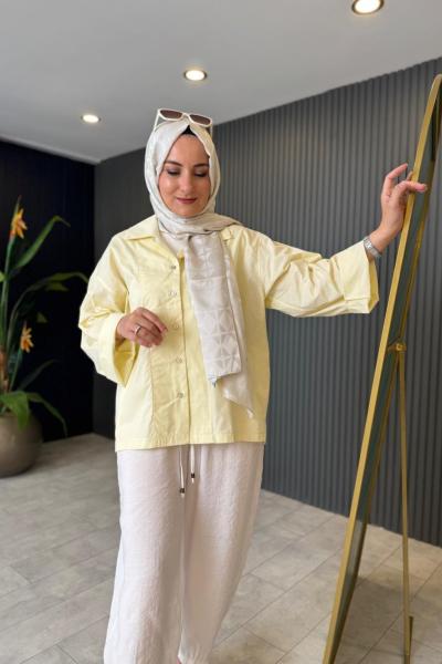 Pamuklu Poplin Gömlek