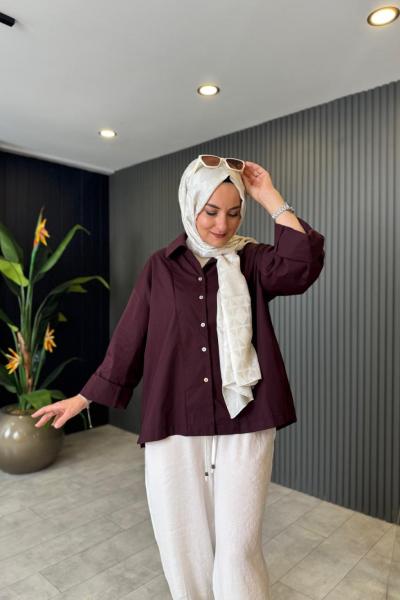 Pamuklu Poplin Gömlek