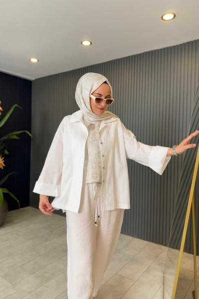 Pamuklu Poplin Gömlek