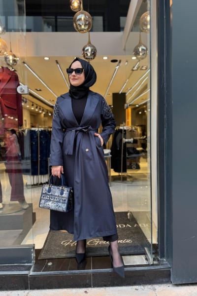 Paris Işıltılı Trençkot