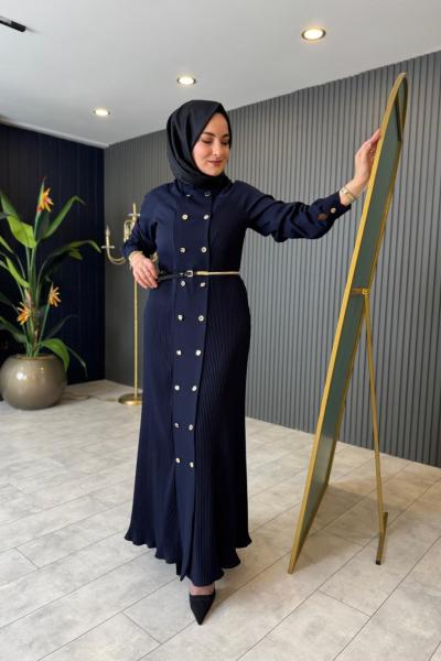 Pilise Detaylı Venessa Elbise