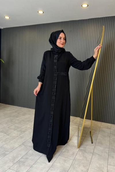 Pırıltı Detaylı Ferace/Elbise