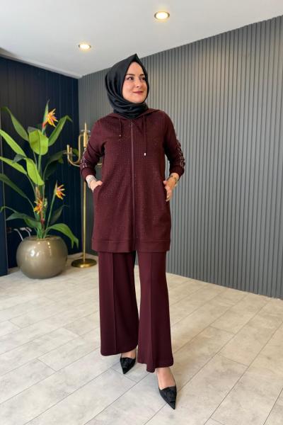 Pul Detaylı Premium  Pantolonlu Takım