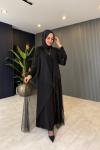 Pul Payet Detaylı Abaya Takım