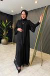 Pul Payet Detaylı Abaya Takım