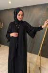 Pul Payet Detaylı Abaya Takım