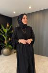 Pul Payet Detaylı Abaya Takım