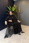 Pul Payet Detaylı Abaya Takım