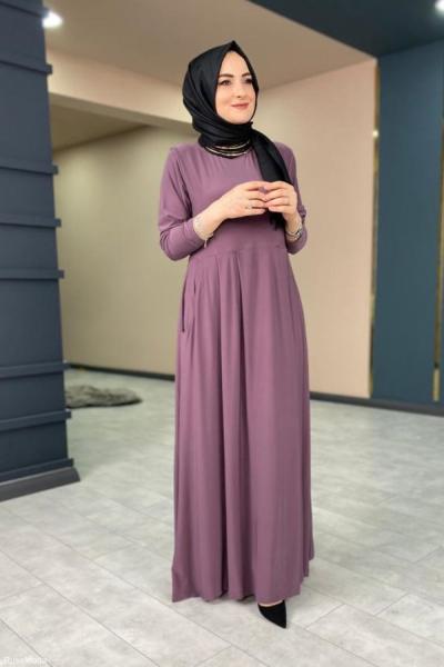 Robadan Cepli Elbise Lila