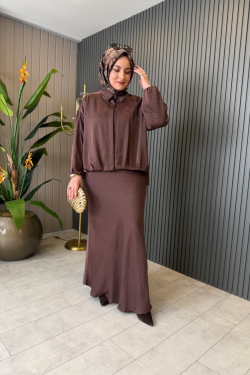 Saten Bomber Saphire Ceket