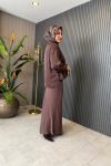 Saten Bomber Saphire Ceket