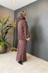 Saten Bomber Saphire Ceket