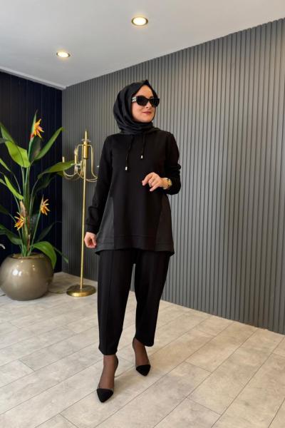 Saten Detaylı Carmen Takım