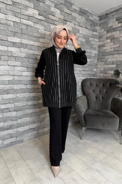 Taş Detaylı Pantolon Takım