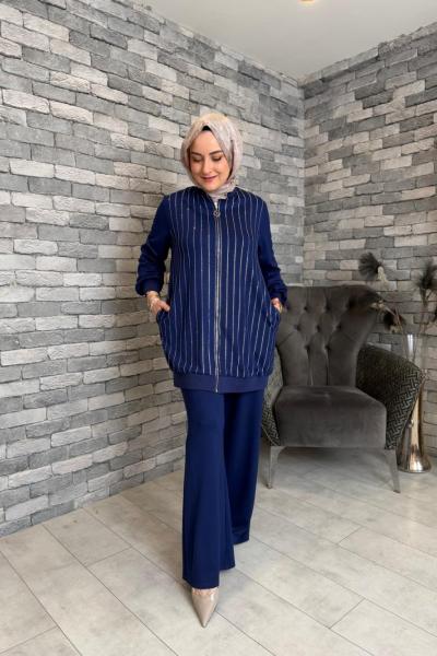 Taş Detaylı Pantolon Takım