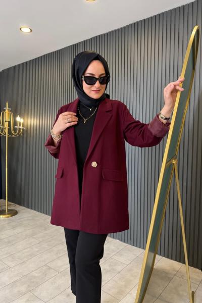 Tek Düğmeli Blazer Ceket