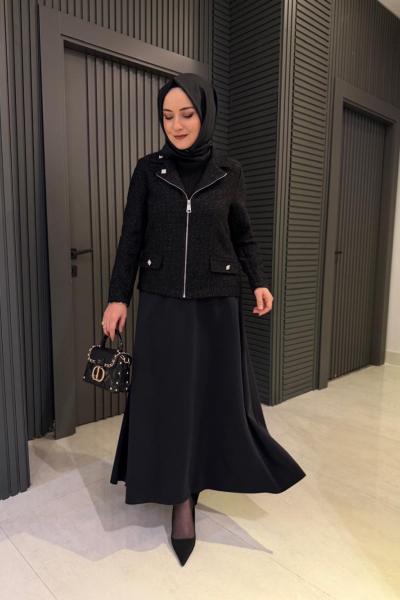 Tüvit Ceketli Etekli Takım