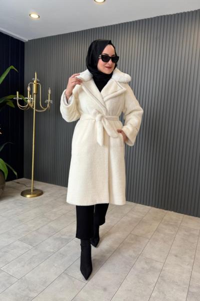 Yaka Kürk Detaylı Kaban