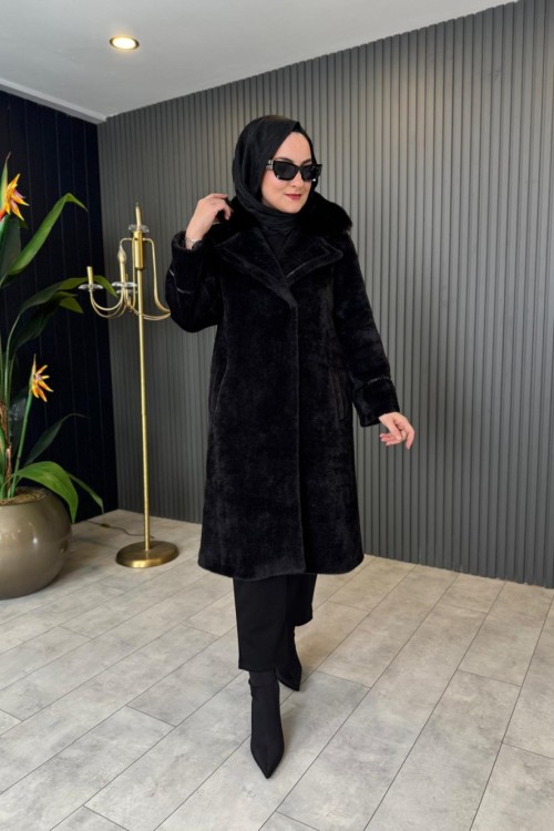 Yaka Kürk Detaylı Kaban