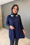 Yaka Taş Detaylı Tunik
