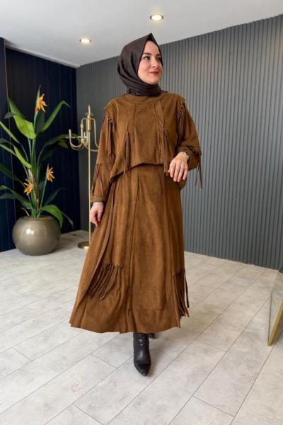 Yarasa Kol Nubuk Etekli Takım