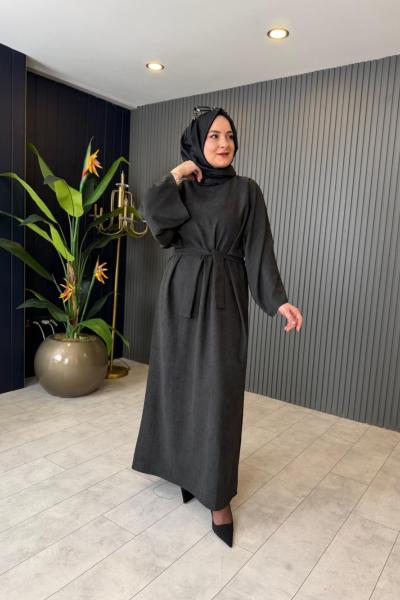 Yarasa Kol Nubuk Asya Elbise