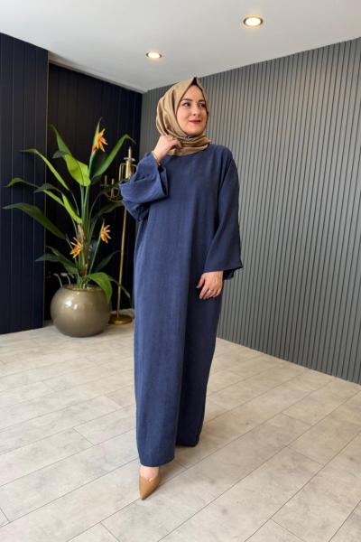 Yarasa Kol Nubuk Asya Elbise