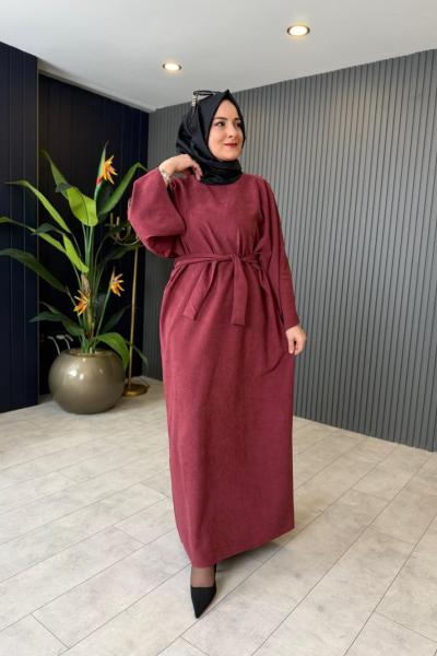 Yarasa Kol Nubuk Asya Elbise