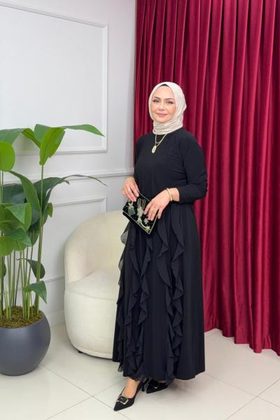 ALAZ ETEKLİ TAKIM - SİYAH Siyah