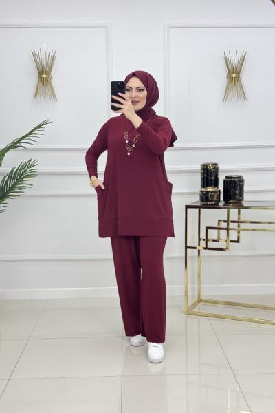 ALMİNA TAKIM-BORDO Bordo