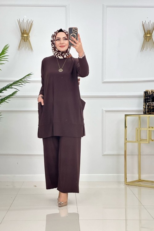 Almina Takım - Kahverengi Kahverengi