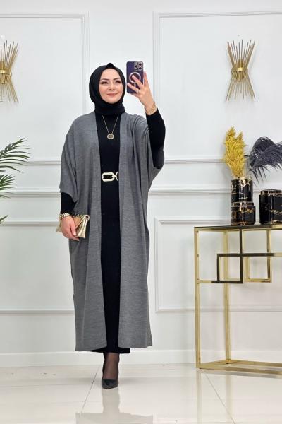 AMİNE KİMONO-GRİ Gri